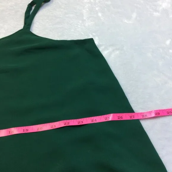 Torrid Swing Cami Tank Top Size 1X Womans Plus Green Chiffon Keyhole Lined - Picture 8 of 13